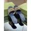 Gucci Heel 7.5cm GG embroidered Slide Sandals Canvas Dark Blue With Double G 2023