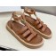 Celine TRIOMPHE Sandals In Calfskin Brown 2023