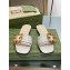 Gucci leather Slide Sandals Gray With Bamboo Buckle 2023