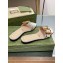 Gucci leather Slide Sandals Gray With Bamboo Buckle 2023