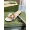 Gucci leather Slide Sandals Gray With Bamboo Buckle 2023