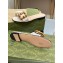 Gucci leather Slide Sandals Gray With Bamboo Buckle 2023