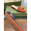 Gucci leather Slide Sandals Orange With Bamboo Buckle 2023