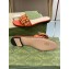 Gucci leather Slide Sandals Orange With Bamboo Buckle 2023