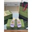 Gucci GG embroidered Slide Sandals Canvas Lilac With Double G 2023