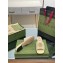 Gucci GG embroidered Slide Sandals Canvas Yellow With Double G 2023