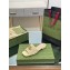 Gucci GG embroidered Slide Sandals Canvas Yellow With Double G 2023