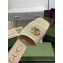 Gucci GG embroidered Slide Sandals Canvas Yellow With Double G 2023