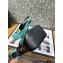 Versace Heel 10.5cm Medusa Crystal Sandals Satin Turquoise Green 2023