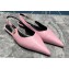 Versace Leather Safety Pin Slingback Flats Pink 2023