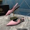Versace Leather Safety Pin Slingback Flats Pink 2023
