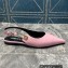 Versace Leather Safety Pin Slingback Flats Pink 2023