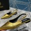 Versace Leather Safety Pin Slingback Flats Gold 2023
