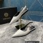 Versace Leather Safety Pin Slingback Flats White 2023