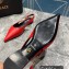 Versace Leather Safety Pin Slingback Flats Red 2023