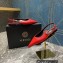 Versace Leather Safety Pin Slingback Flats Red 2023