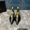 Versace Leather Safety Pin Slingback Flats Black 2023