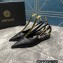 Versace Leather Safety Pin Slingback Flats Black 2023