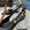 Versace Leather Safety Pin Slingback Flats Black 2023