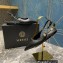 Versace Leather Safety Pin Slingback Flats Black 2023