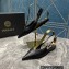 Versace Leather Safety Pin Slingback Flats Black 2023