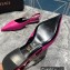 Versace Leather Safety Pin Slingback Flats Fuchsia 2023