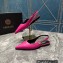 Versace Leather Safety Pin Slingback Flats Fuchsia 2023