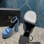 Versace Heel 15.5cm Satin Medusa Aevitas Platform Sandals Sky Blue 2023
