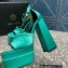 Versace Heel 15.5cm Satin Medusa Aevitas Platform Sandals Green 2023