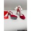 Rene Caovilla Heel 12cm Morgana crystal platform Sandals Suede Red