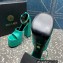 Versace Heel 15.5cm Satin Medusa Aevitas Platform Sandals Green 2023