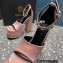 Versace Heel 15.5cm Satin Medusa Aevitas Platform Sandals Nude Pink 2023
