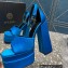 Versace Heel 15.5cm Satin Medusa Aevitas Platform Sandals Blue 2023
