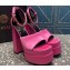 Versace Heel 15.5cm Satin Medusa Aevitas Platform Sandals Pink 2023