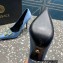 Versace Heel 9.5cm Brooch Baguette Pumps Satin Blue 2023