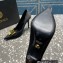 Versace Heel 9.5cm Brooch Baguette Pumps Satin Black 2023