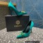 Versace Heel 9.5cm Brooch Baguette Pumps Satin Green 2023