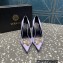 Versace Heel 9.5cm Brooch Baguette Pumps Satin Lilac 2023
