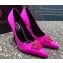 Versace Heel 9.5cm La Medusa Pumps Satin Fuchsia 2023