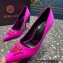 Versace Heel 9.5cm La Medusa Pumps Satin Fuchsia 2023