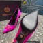 Versace Heel 9.5cm La Medusa Pumps Satin Fuchsia 2023