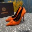 Versace Heel 9.5cm La Medusa Pumps Satin Orange 2023