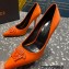 Versace Heel 9.5cm La Medusa Pumps Satin Orange 2023
