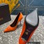 Versace Heel 9.5cm La Medusa Pumps Satin Orange 2023