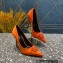 Versace Heel 9.5cm La Medusa Pumps Satin Orange 2023