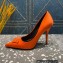 Versace Heel 9.5cm La Medusa Pumps Satin Orange 2023