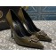 Versace Heel 9.5cm La Medusa Pumps Patent Olive Green 2023