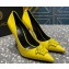 Versace Heel 9.5cm La Medusa Pumps Patent Yellow 2023