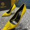 Versace Heel 9.5cm La Medusa Pumps Patent Yellow 2023