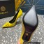 Versace Heel 9.5cm La Medusa Pumps Patent Yellow 2023